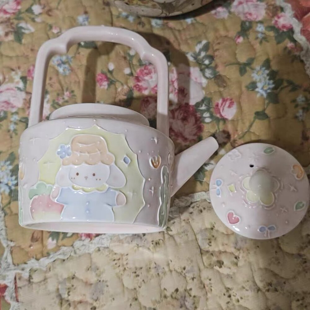 Pink Ceramic Teapot